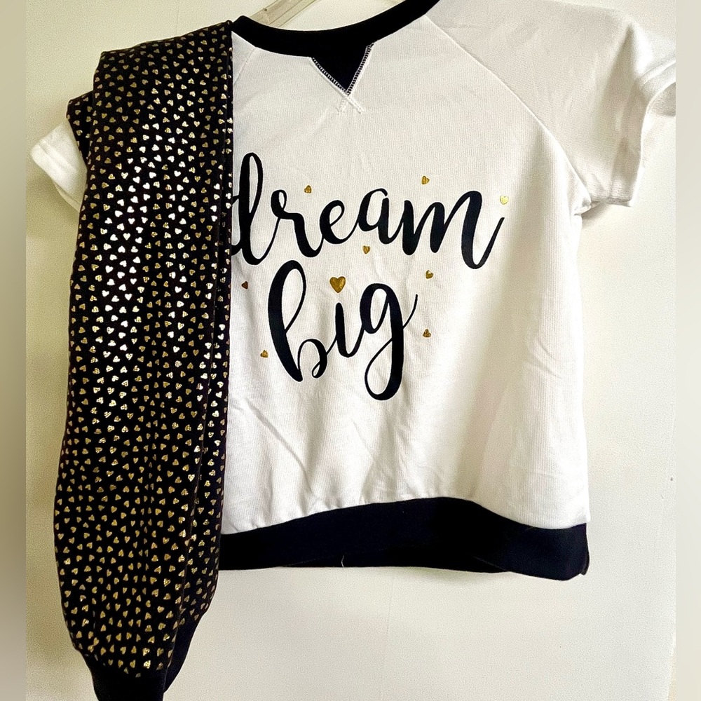 Gymboree Dream Big Pajama Set - Black, White, and Gold